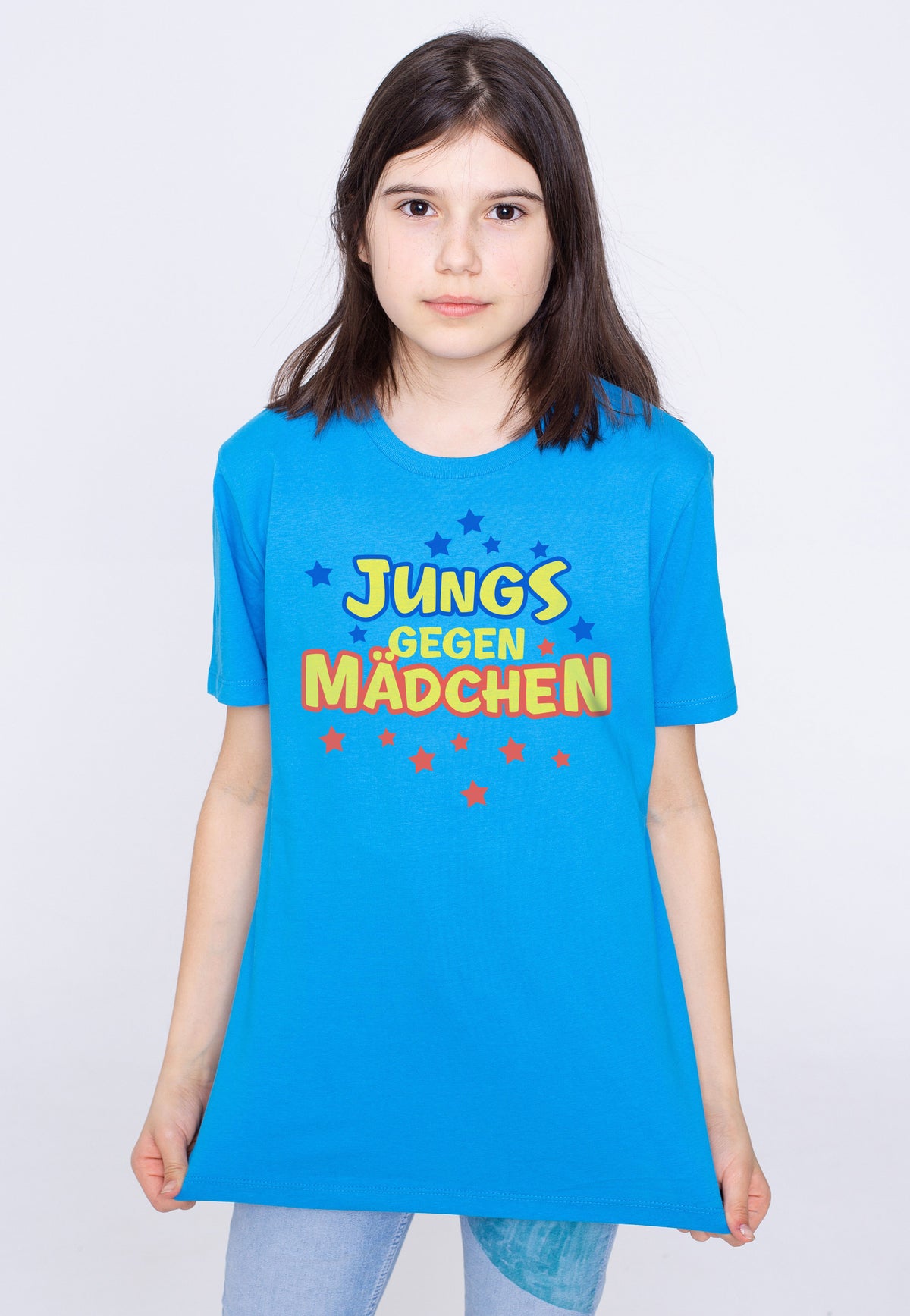 Bibi & Tina Jungs Gegen Mädchen 2022 Azur T-Shirt