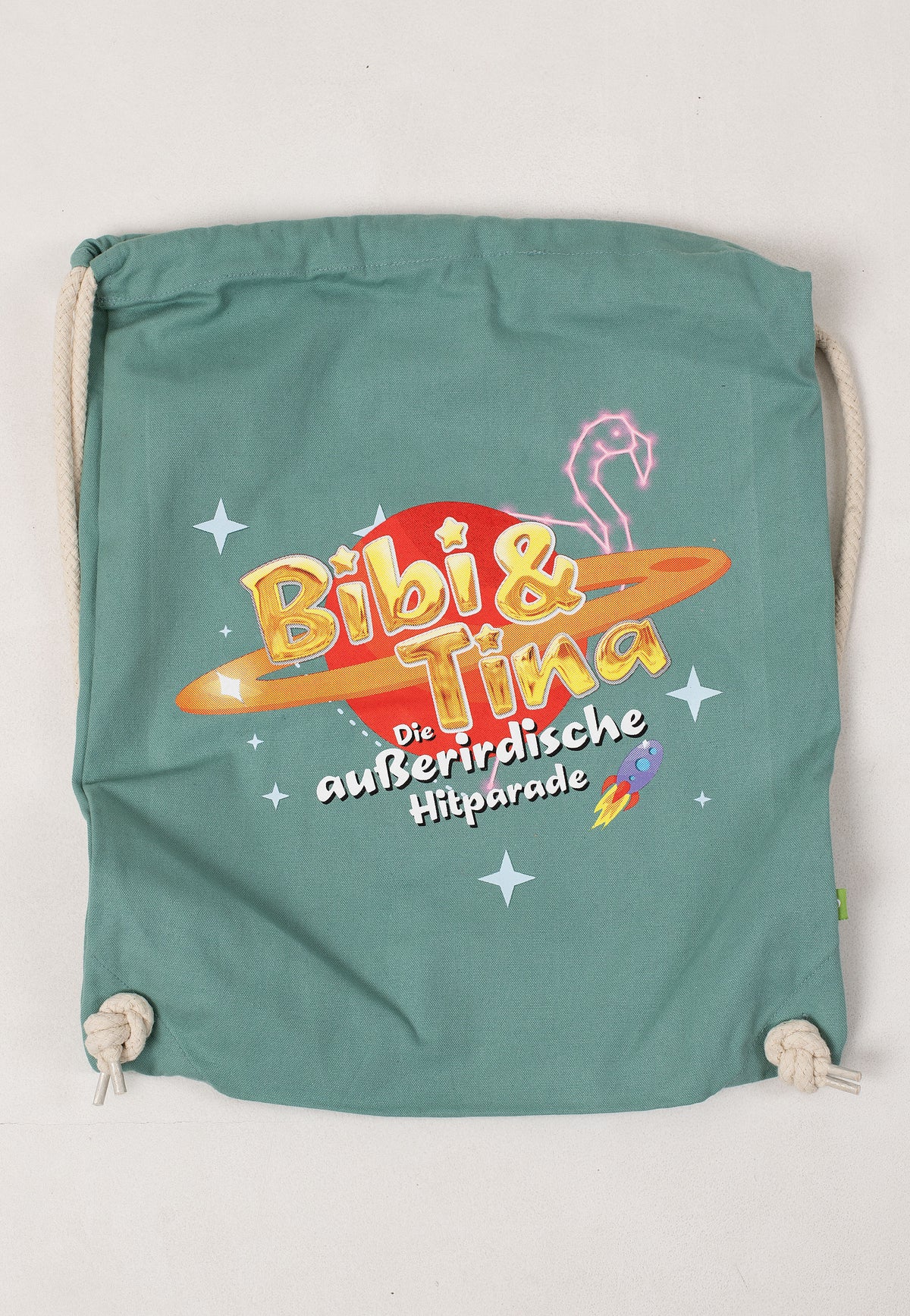 Bibi & Tina Außerirdische Hitparade Sage Green Drawstringbag
