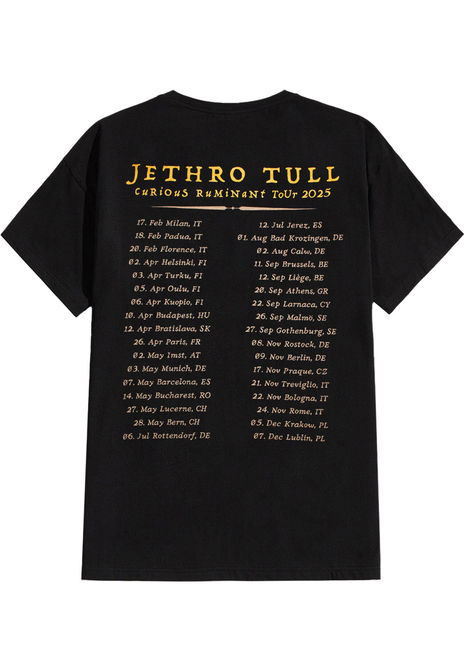 Jethro Tull - European Tourshirt 2025 – Curious Ruminant - T-Shirt | Neutral-Image