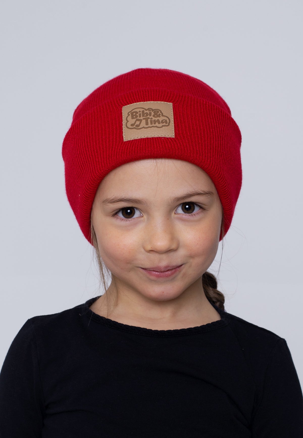 Bibi & Tina Wolke Logo Classic Red Long Kids Beanie